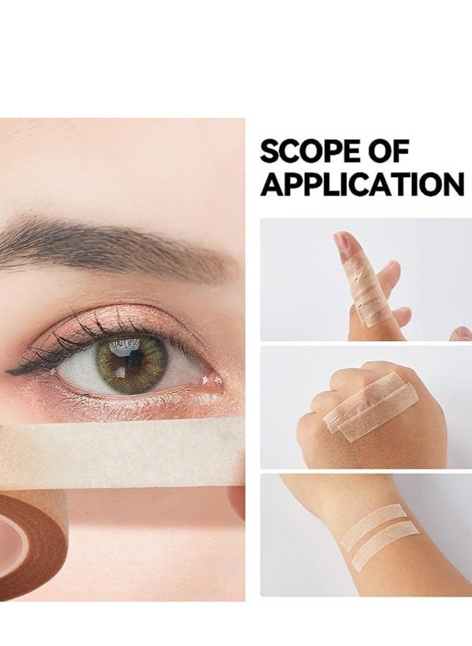 Generic 6 Rolls Flexible Skin Tape Breathable Nose Tape Self Adhesive Gauze Tape for Wound Injuries Swelling Sports, Beige (1.25 cm x 9.14 m)  - Image 5