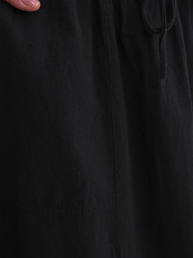 ميكسراي تنورة بخصر مرتفع من البوبلين مع تفاصيل رباط