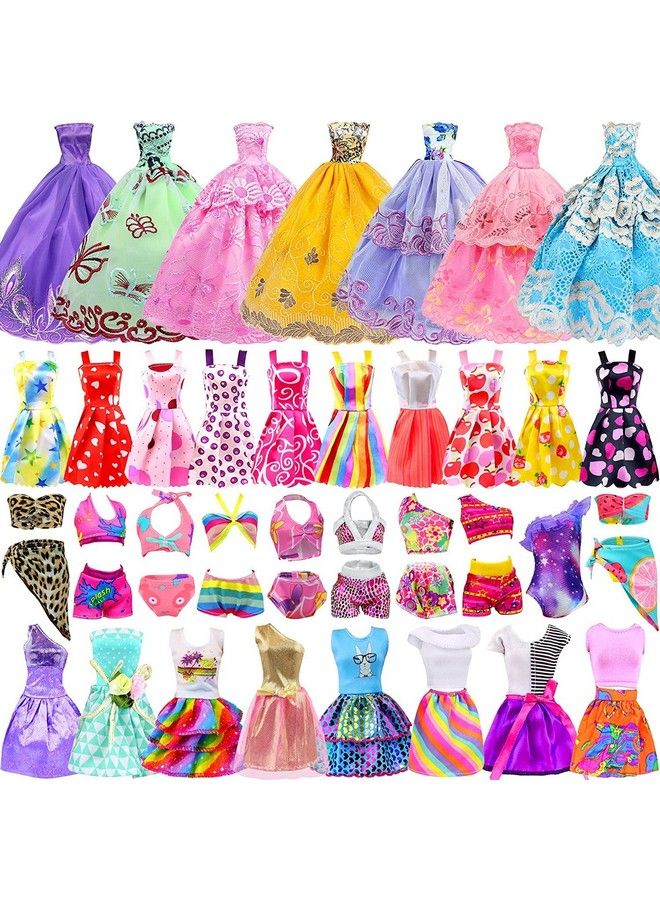 ZITA ELEMENT 11.5 Inch Girl Doll Closet Wardrobe With Clothes And Accessories Set 101 Pcs Including Wardrobe Suitcase Clothes Dresses Swimsuits Shoes Hangers Necklace Bags And Other Stuff - Image 5