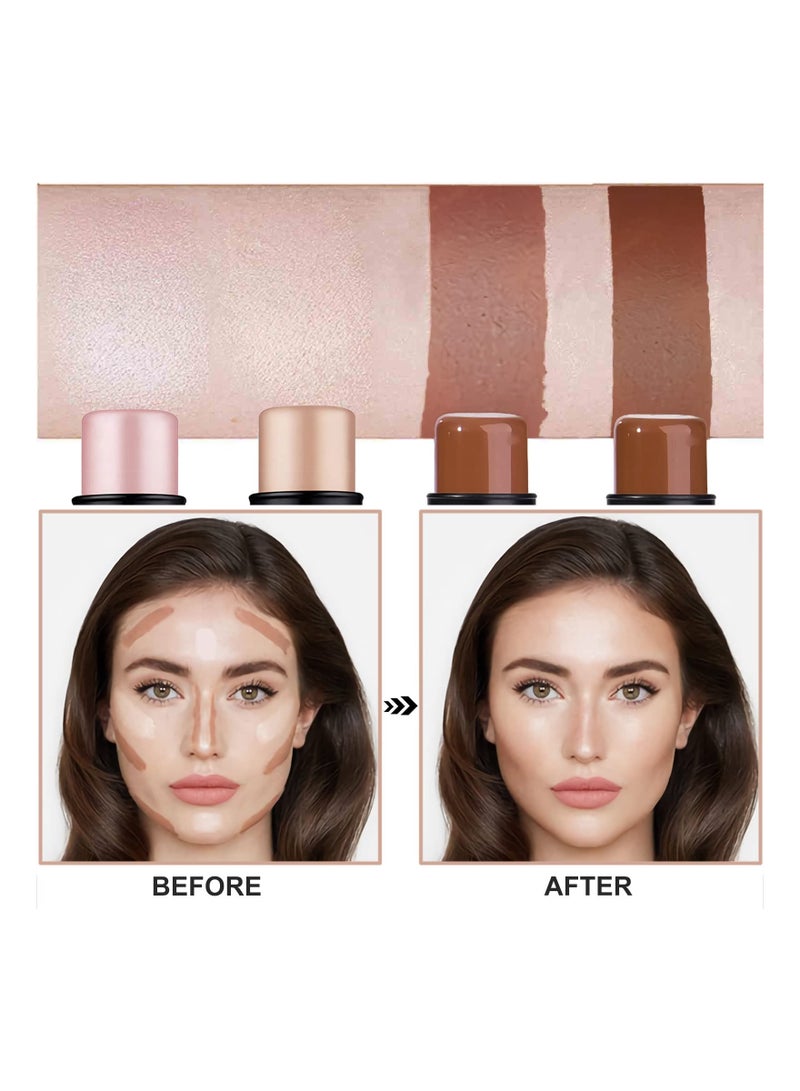 2 Pcs Concealer Stick Set, Non-Greasy & Non-Drying Cream Contour Makeup Pencil, Smooth Brightening & Shading, Long-Lasting Waterproof Matte Finish, Blendable & Lightweight for All Skin Types. - Image 5
