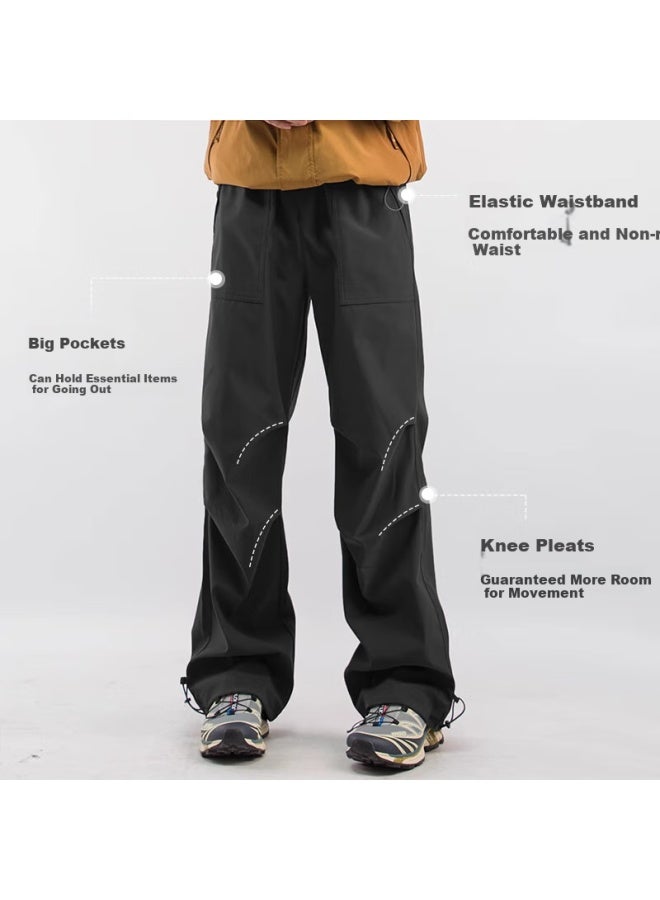 Maybeyond Men's Outdoor Assault Pants Summer Sports Windproof Hiking Casual Straight Work Pants Ma99 Black XL - Image 3