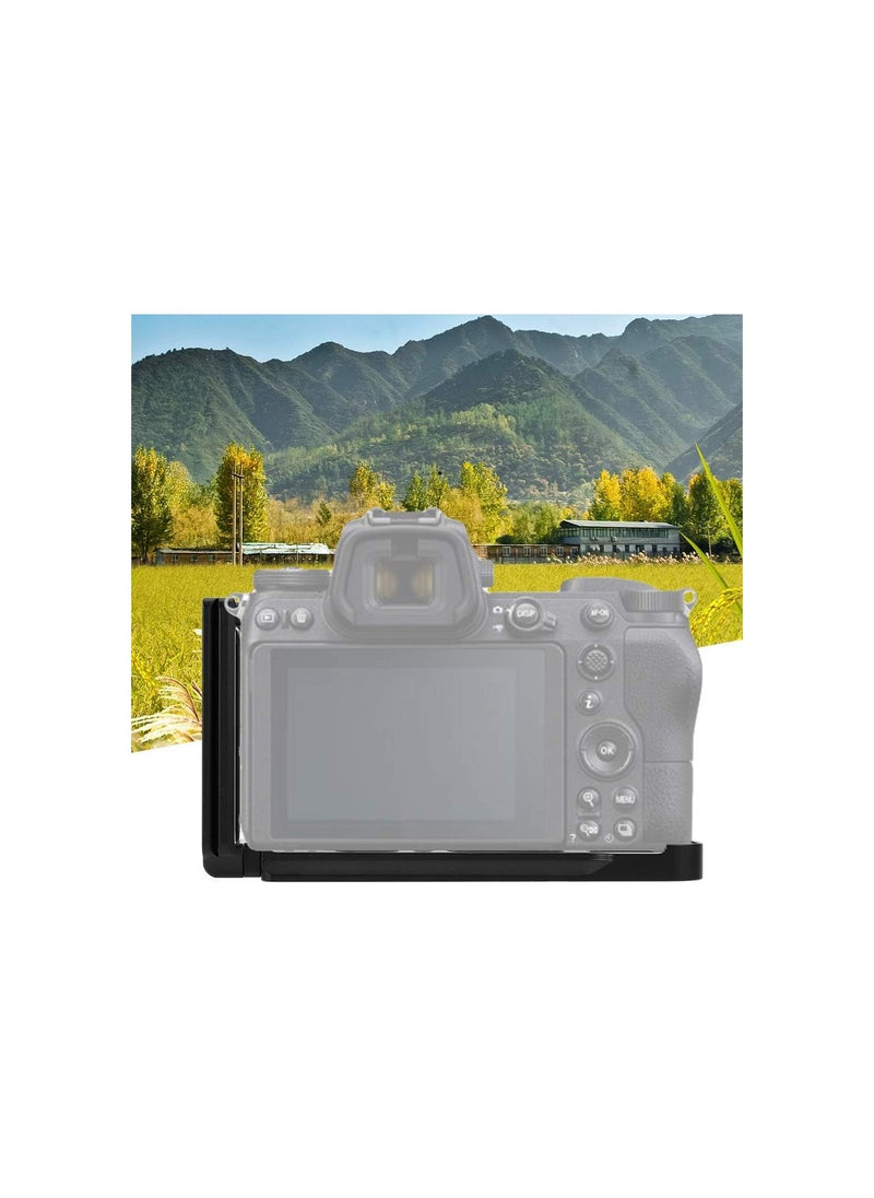 Quick Release L-Plate,Camera QR L-Plate Vertical Bracket Hand Grip for Nikon Z6 Z7 Mirrorless Camera(black)