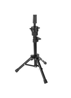 Semme Mannequin Head Holder Tripod Stand, Adjustable Professional Plastic Wig Display Wig Hair Hat Stand Hair Holder for Dummy Head(Black) 