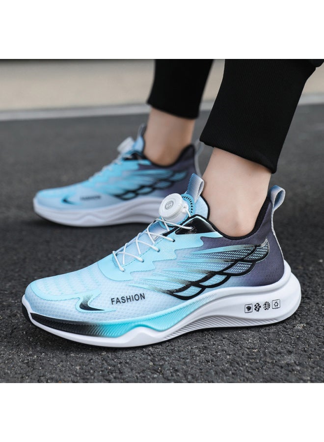Cross-Border Popular Men's Shoes Large Size 4546 Mesh Breathable Sports Casual Shoes Rotating Button Dragon Scale Fashion Shoes - Image 5