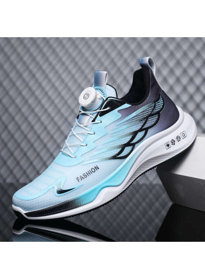 Cross-Border Popular Men's Shoes Large Size 4546 Mesh Breathable Sports Casual Shoes Rotating Button Dragon Scale Fashion Shoes - Image 2