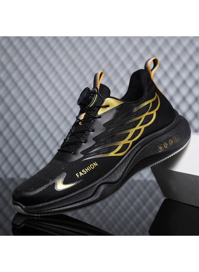 Cross-Border Popular Men's Shoes Large Size 4546 Mesh Breathable Sports Casual Shoes Rotating Button Dragon Scale Fashion Shoes - Image 4