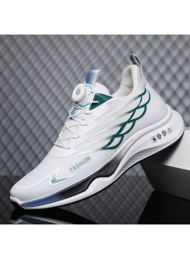 Cross-Border Popular Men's Shoes Large Size 4546 Mesh Breathable Sports Casual Shoes Rotating Button Dragon Scale Fashion Shoes - Image 1