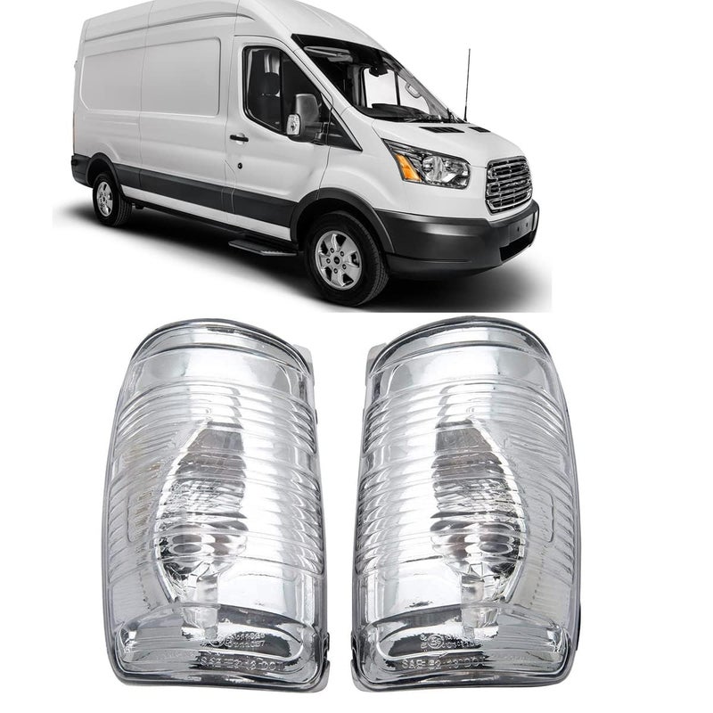 Side Mirror Indicator Light Covers Fit For Ford Transit T150 250 350 2015 2016 2017 2018 2019 2020 2021 MK8LeftRight