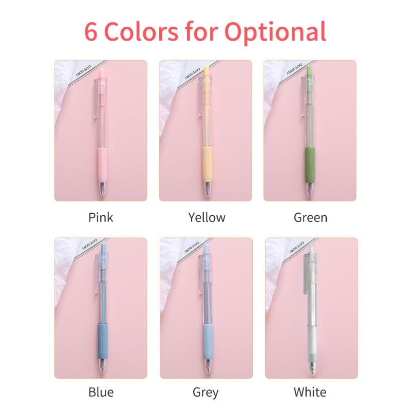 Retractable Gel Pen 0.5mm Black Ink Refill Quick Drying Smooth Writing Pens - Ergonomic Comfort Grip Pen Set with Replaceable Ink for Students Teacher Office - Image 4