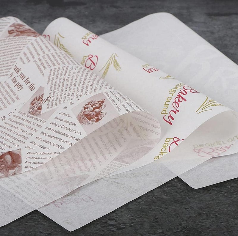 Wax Food Packaging Paper - Grease-Proof Wrappers for Bread, Sandwich, Burger, Fries - Oil-Proof Baking Tools - Disposable Candy Package - 100 Pcs - Image 5