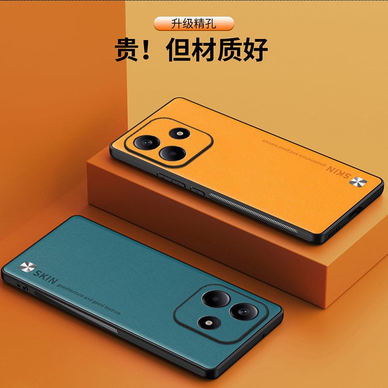 Drop Protection Scratch Resistant Leather Texture for Redmi Note 15 with Full Coverage in Cherry for Daily Use - Image 5