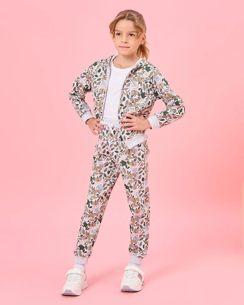 Redtag Girls Pink Printed Basic Track Pants