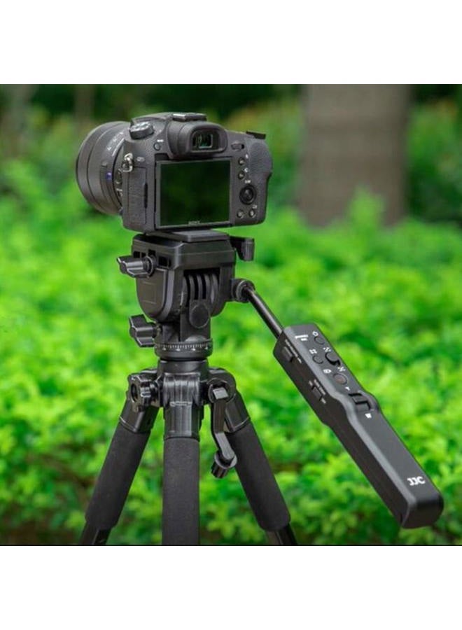 Kiorafoto حامل ثلاثي مع جهاز تحكم عن بُعد للفيديو لكاميرات سوني FDR-AX53 AX43 AX33 AX100 AX700 HDR-CX405 CX455 CX440 CX675 وكاميرات هاندى كام RX10M4 RX10M3 RX10M2 RX100M7 RX100M6 HX99 HX90V HX80 HX60V HX50V HX400V HX300 - Image 2
