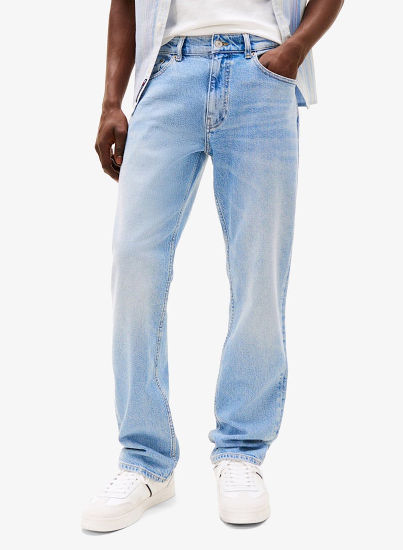 TOMMY JEANS Ryan Whiskered Slim Straight Leg Jeans - Image 1