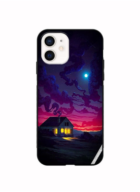 Protective Case Cover For Apple iPhone 12 House Design Multicolour