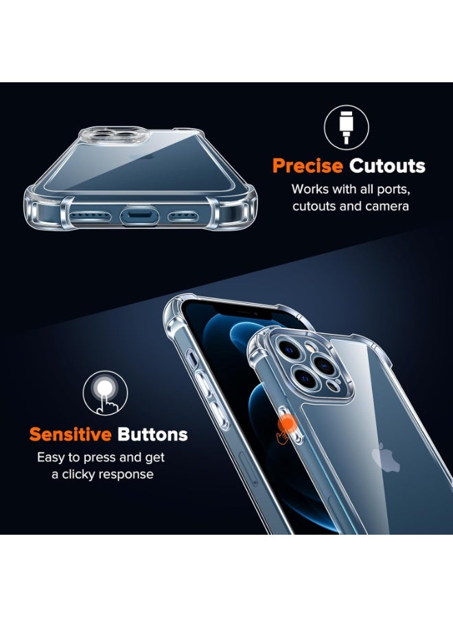 جراب شفاف ضد الصدمات متوافق مع هاتف ايفون 12 برو ماكس - Image 4
