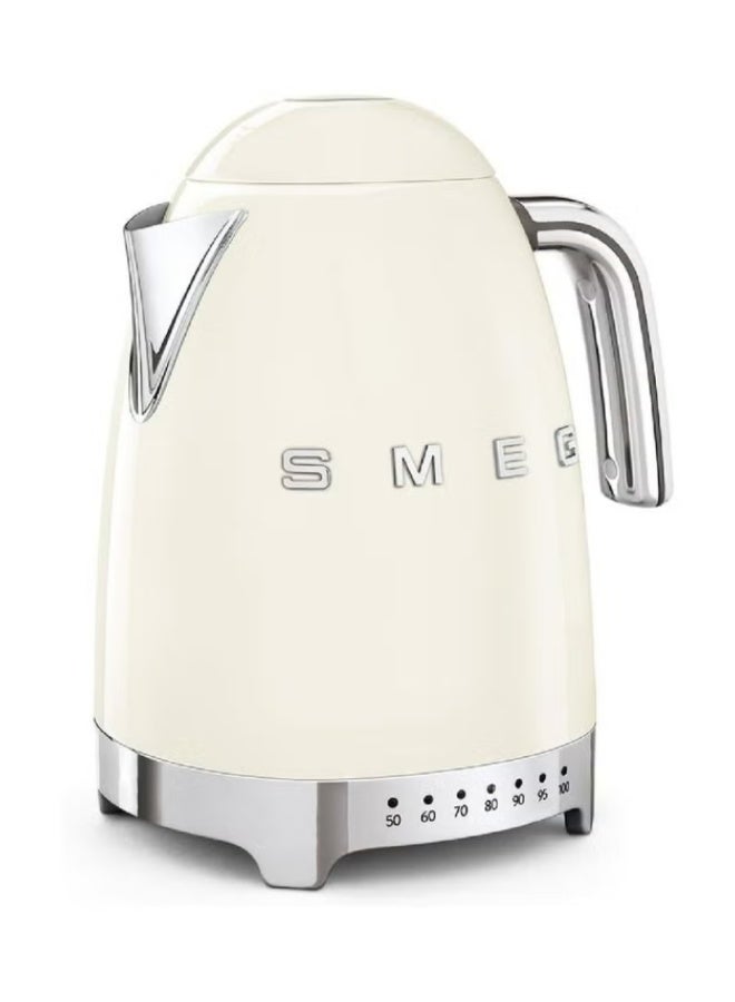 سميج Smeg KLF04CRUK Kettle, LED Display, 360 Swivel Base, 7 Temperature Settings, Water Level Indicator, Anti-Slip Feet, Soft-Open Lid,1.7 Litre, Cream - Image 3