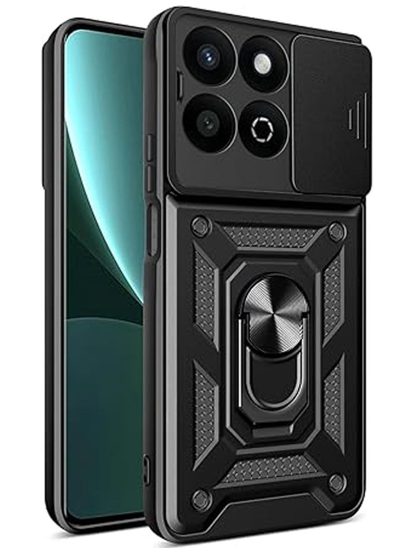 Case Compatible with Honor X7c / Honor 200 Smart, with Slide Camera Lens and Ring Bracket, Seismic and Anti Fall Cover with Honor X7c / Honor 200 Smart - Image 1