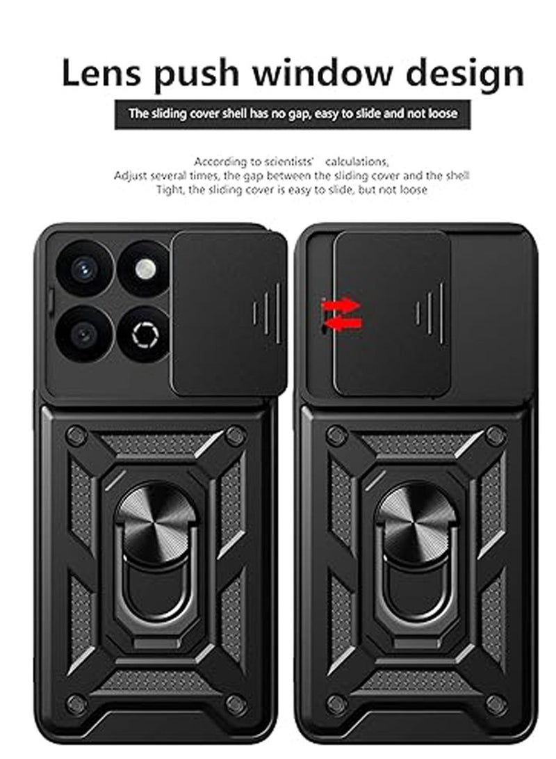 Case Compatible with Honor X7c / Honor 200 Smart, with Slide Camera Lens and Ring Bracket, Seismic and Anti Fall Cover with Honor X7c / Honor 200 Smart - Image 2