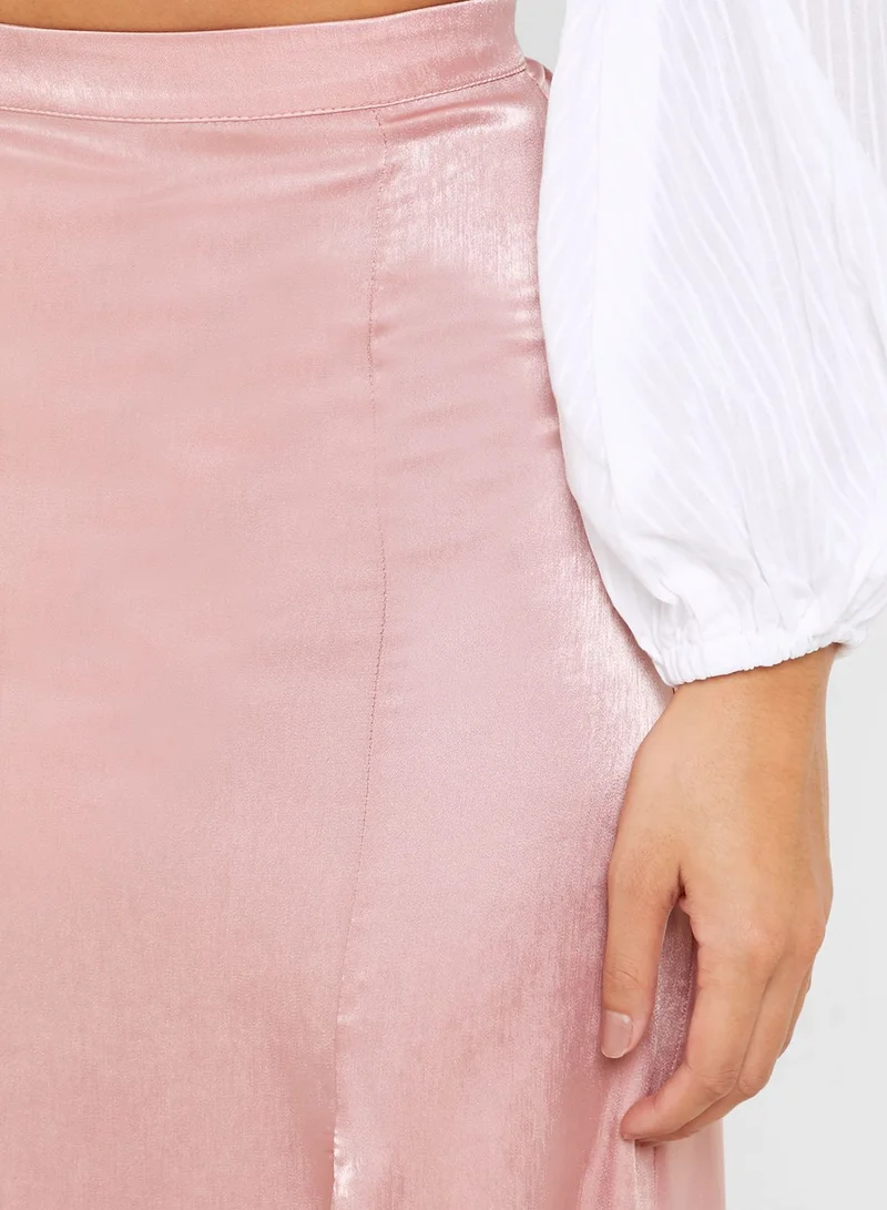 Topshop Petite Front M-Split Skirt