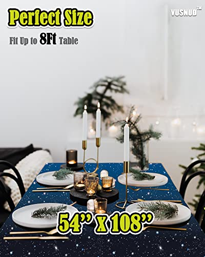 Vusnud 3 Packs - Space Tablecloth, Galaxy Themed Plastic Table Cover, Disposable Plastic Star Party Table Cover, 54’’ x 108’’, Fit for 8 Ft Table, for Home Decoration - Image 2