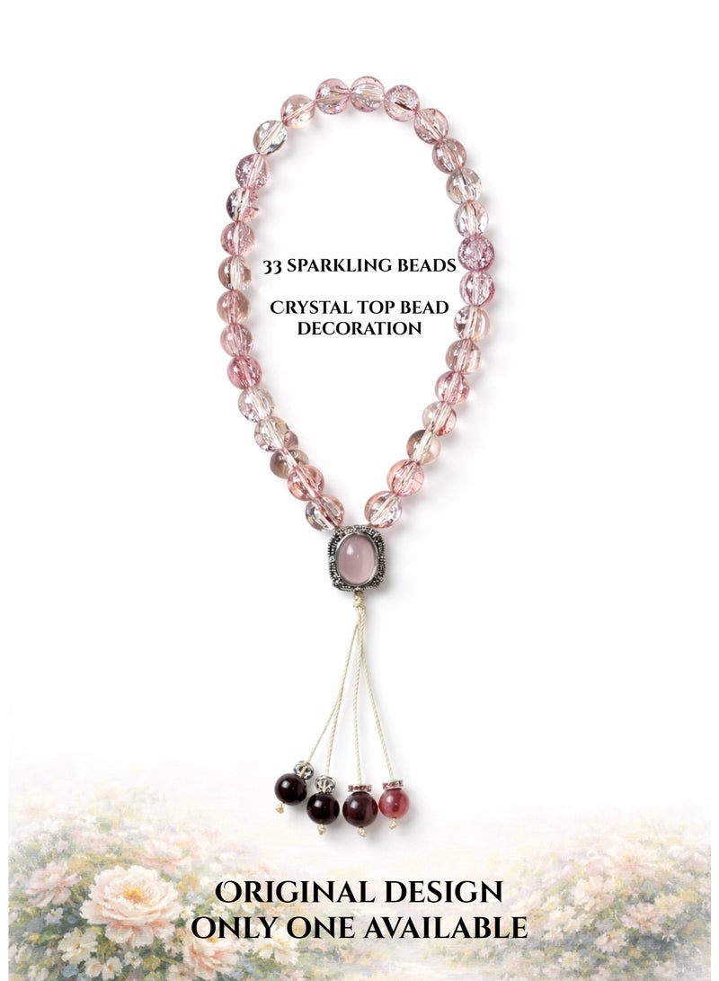XIANGYA Pink Tasbih Prayer Beads 33 Beads Elegant Misbaha for Women Islamic Dhikr Bracelet Ramadan Eid Gift Muslim Accessories - Image 5