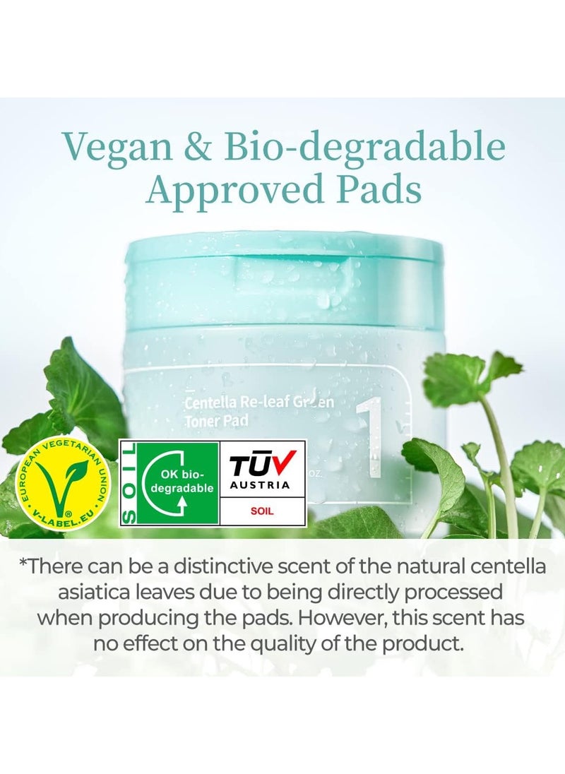 numbuzin Numbuzin No.1 Centella Re-leaf Green Toner Pad | Vegan Pad, Double-sided, Herb extracts, Calming, 70 pads, 6.42 fl.oz  - Image 2