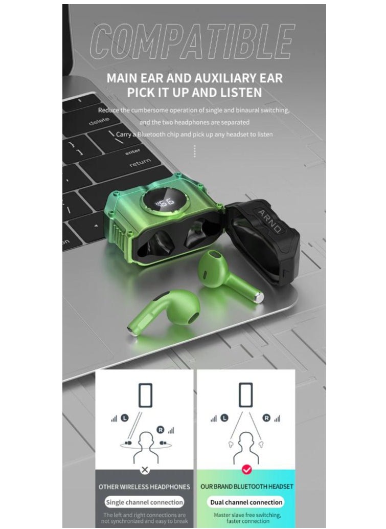 ARNOTEC M2 TWS True Wireless Bluetooth Headset Stereo Surround Sound LED Digital Display HD Call Game Sports Waterproof Mini Earbuds  - Image 5