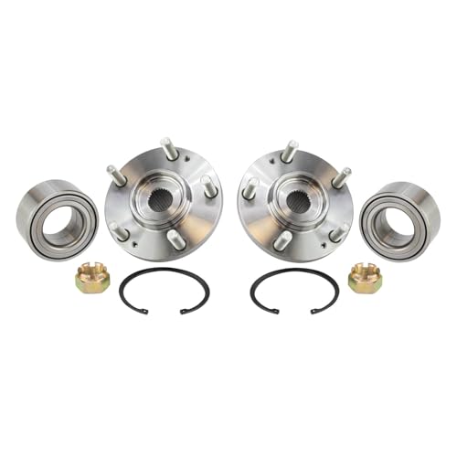 TRQ Front Wheel Bearing & Hub Kit with ABS Sensor Compatible with 2001-2006 Hyundai Santa Fe 2005-2009 Tucson 2005-2008 Kia Sportage - Image 1