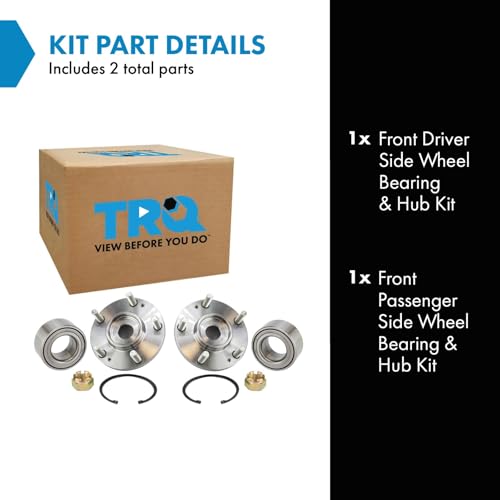 TRQ Front Wheel Bearing & Hub Kit with ABS Sensor Compatible with 2001-2006 Hyundai Santa Fe 2005-2009 Tucson 2005-2008 Kia Sportage - Image 2
