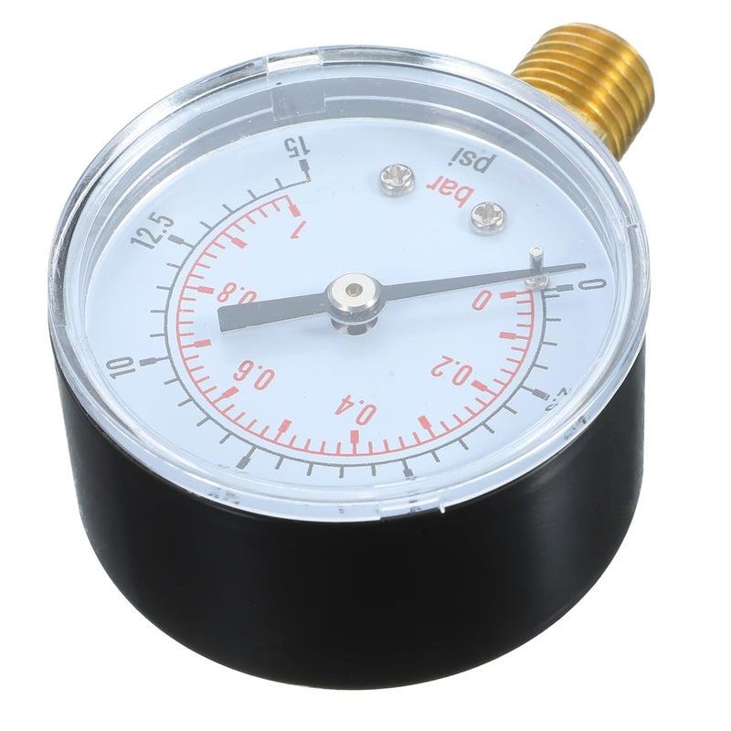 Cabilock Psi Mini Air Compressor Pressure Gauge Dial Double Scale Bar Psi Npt Thread Metal Case Compact Portable Low Pressure Measurement - Image 1