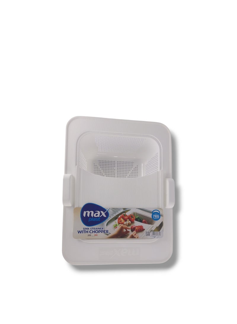 max plast Max Plast Plastic Colander with Cutting Rack  - Image 1
