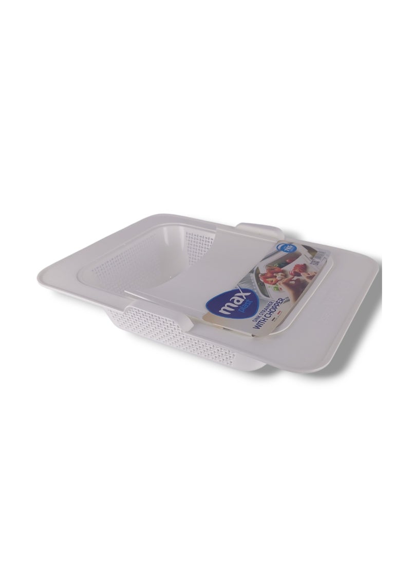 max plast Max Plast Plastic Colander with Cutting Rack  - Image 2