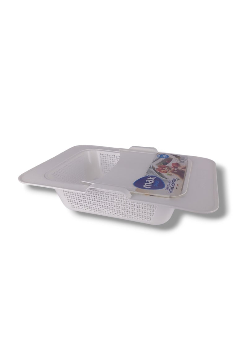 max plast Max Plast Plastic Colander with Cutting Rack  - Image 3