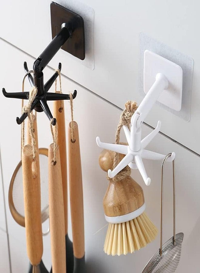 Pamidhar Rotating Folding Storage Swivel Hook Plastic Self-Adhesive Cabinet 360 Degree Rotating Kitchen Suction Hooks for Home Bathroom, Wall-Mounted Storage Hook (Multicolor) (Pack of 2) - Image 2