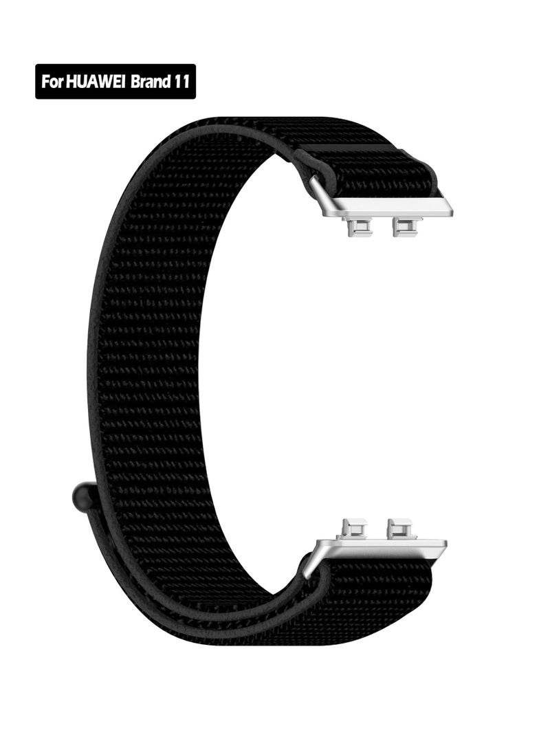 Youque Nylon Replacement Wrist Band, Smart Watch Strap for HUAWEI Band 11/11 Pro Black - Image 1