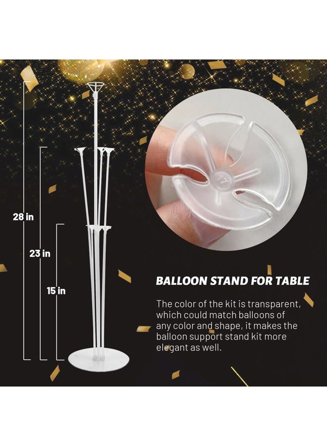 JOYYPOP 12 Sets Balloon Stand Kit For Table, Balloon Sticks with Base Birthday Graduation Party Decorations Wedding - Image 3