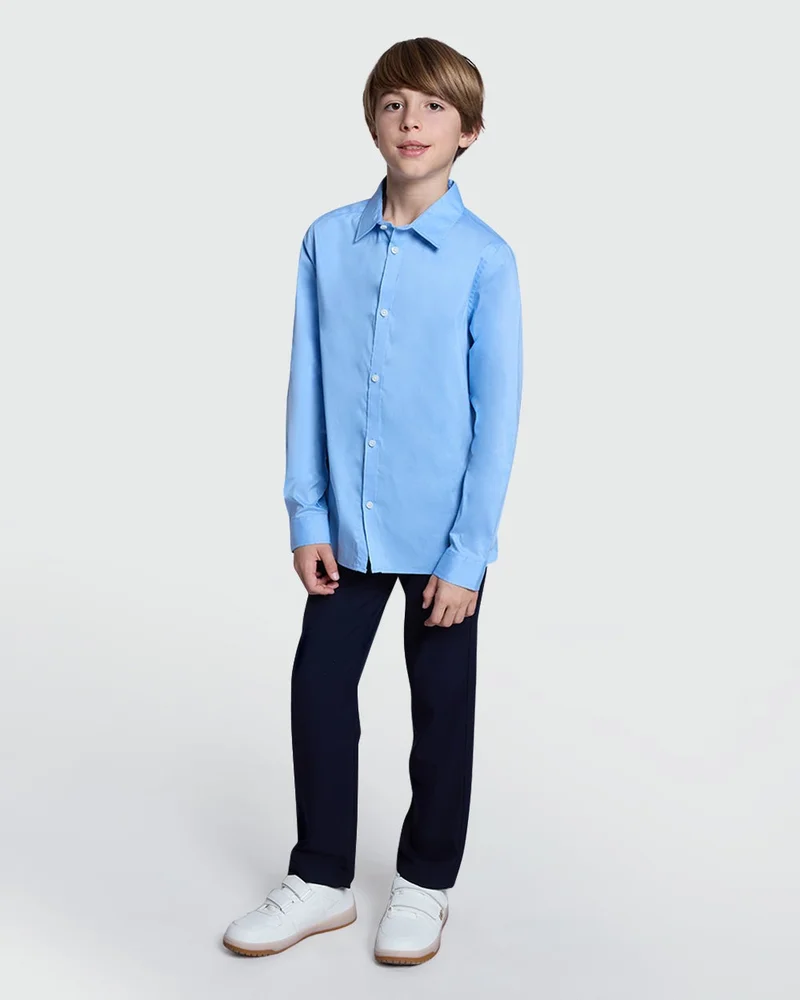 Ovs Placid Blue Boys’ Shirt With Long Sleeves – OVS