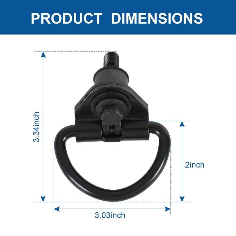 RALZAOTO Cargo D-Hooks Powder Coated Steel Compatible with 2015-2024 Ford Transit 150 250 350 Cargo Vans Tie Down Hook 6Pcs Replace BK21V550A74AD, V550A74-AD - Image 2