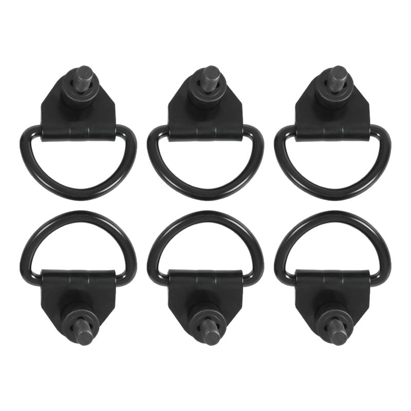 RALZAOTO Cargo D-Hooks Powder Coated Steel Compatible with 2015-2024 Ford Transit 150 250 350 Cargo Vans Tie Down Hook 6Pcs Replace BK21V550A74AD, V550A74-AD - Image 1