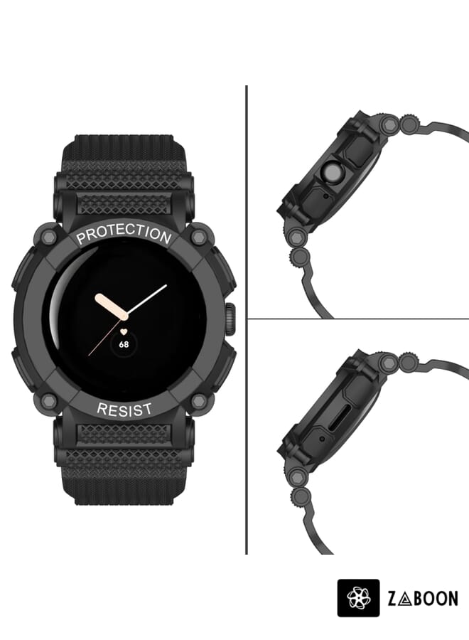Zaboon Google Pixel Watch Three-proof Solid Color Integrated Watch Band - Image 3