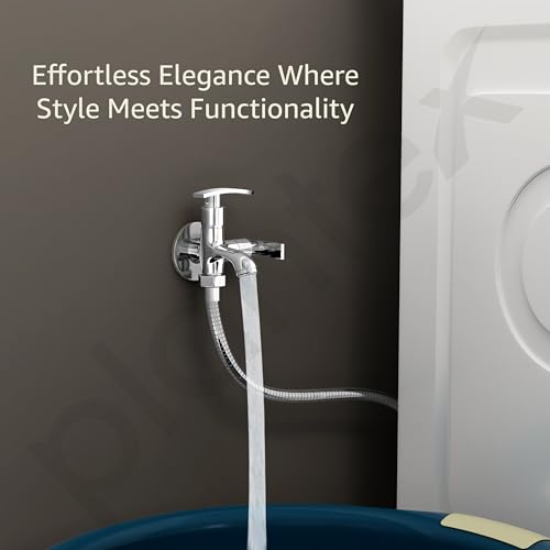 Plantex Two Way Tap for Washing Machine with Water Saving Aerator/2 in 1 Bibcock Water Tap for Bathroom with Brass Spindle and Wall Flange/Bathroom Tap-(SMR-1265-Chrome) - Image 5