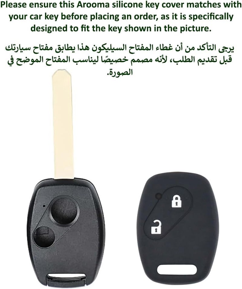 2 Buttons Silicone Key Shell Cover Case for Honda Accord Civic Jazz Fit City Odyssey CRV Pilot, Remote Protection Case - Image 2