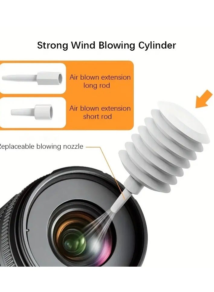 تشاين مجموعة تنظيف الألكترونيات 20*1, مجموعة متنوعة لتنظيف الإيربودز والكيبورد والجوال والسماعات والكثير , فرشات تنظيف بأحجام مختلفة وأدوات رفع وأداة بخاخ منظف ودبوس والكثير داخل علبة دائرية بزر إغلاق 8.9 * 5.7 سم أبيض - Image 3