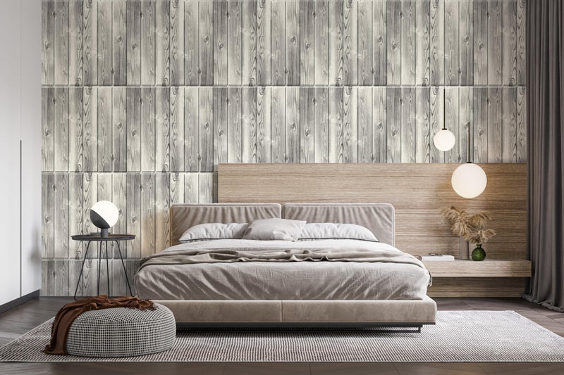 TLISMI 4 Pcs DIY Self Adhesive Classic Grain 3D Asymmetric Wooden Texture Designed PE Foam Wall Sticker Easy Peel and Stick Waterproof Wallpaper Anti fouling Wall Panels for Home Decor (70X70cm, 6mm) - Image 2