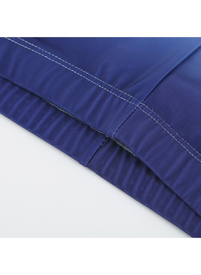 Generic - Beach Pants Men's Quick-drying Loose Launchable Swimming Trunks Large Size Men's Anti-embarrassment Seaside Holiday Five-point Swimming Trunks-Color:Orange Blue Colorblock Surf Pants -2- - Image 1