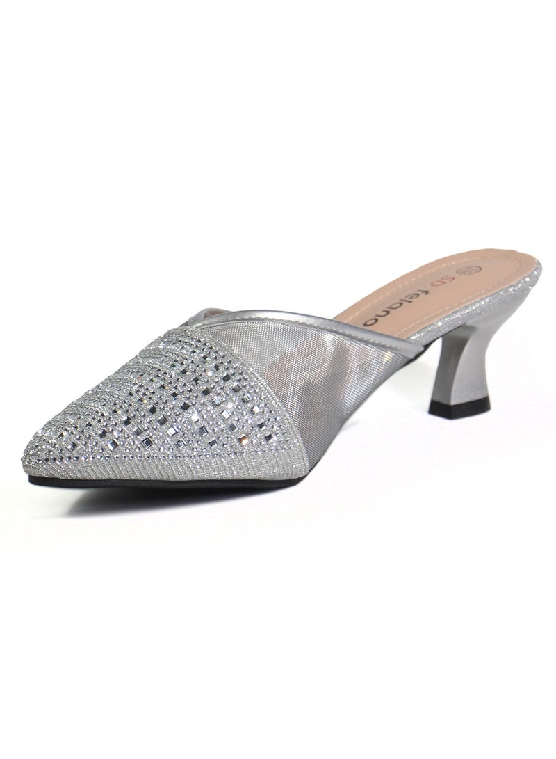 SD.Felano SD Felano Women's Slide Heels - Stylish Comfortable Slide-On High Heels for Women, Cushioned Platform Heels for Parties, Weddings, and Evening Events, Elegant & Easy to Wear - Image 4