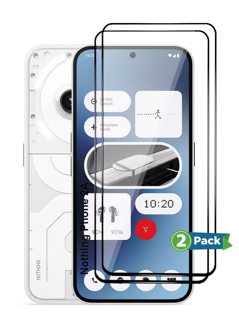 Nothing Phone 2A واقي الشاشة - زجاج مقسّى فاخر للشاشة الكاملة Nothing Phone 2A شفافية عالية، ملمس دقيق، مضاد للانفجار، حواف مقوسة ناعمة، سهل التركيب - Image 1