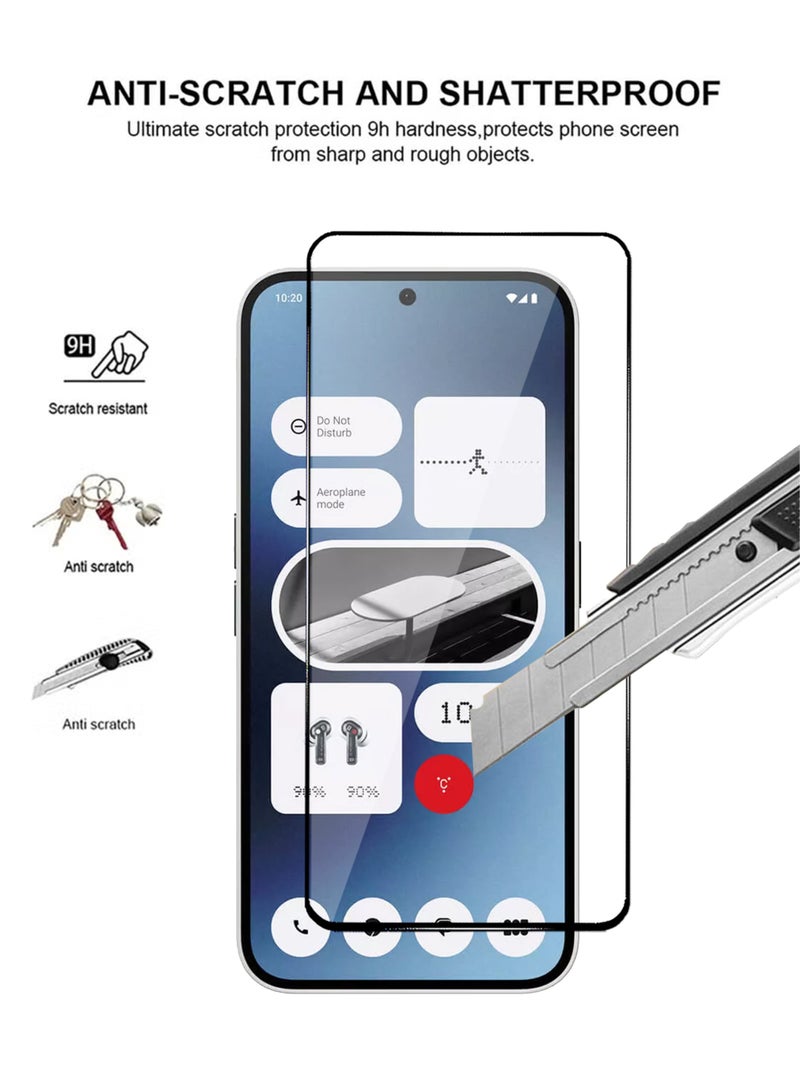 Nothing Phone 2A واقي الشاشة - زجاج مقسّى فاخر للشاشة الكاملة Nothing Phone 2A شفافية عالية، ملمس دقيق، مضاد للانفجار، حواف مقوسة ناعمة، سهل التركيب - Image 4