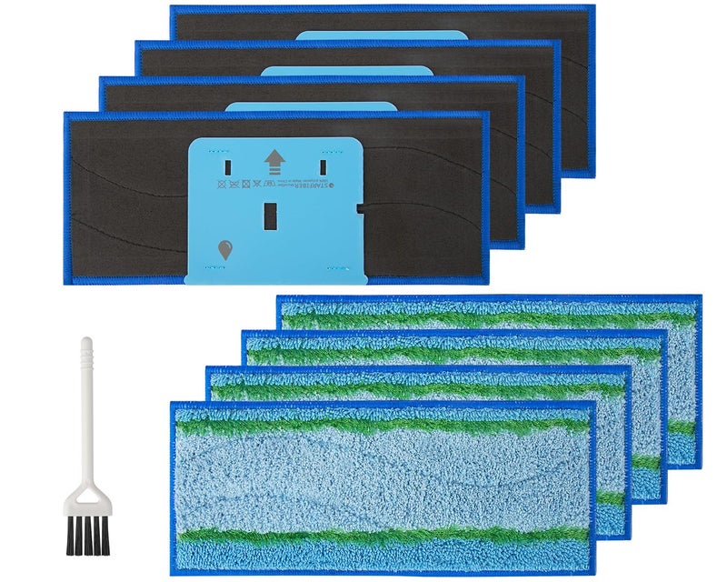 MXZONE 8 Pack M6 Mopping Wet Pads for iRobot Braava Jet m6 6110 6012 6112 6113 Ultimate Robot Wet Mopping Pads Compatible with Braava Jet m Series Washable and Reusable Roomba Mop Pads